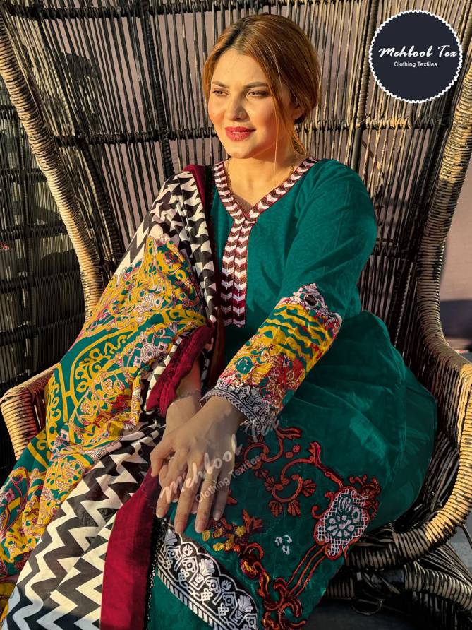 1272 Mehboob Tex Pure Cotton Printed Summer Pakistani Suits Wholesale Suppliers In India
